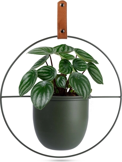 Zeleni kovinski viseči ovoj za lonček Home Styling Collection 30 × 30 cm