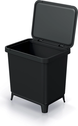 Koš za smeti Systema 29 l iz reciklirane plastike – črn