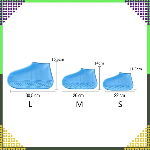 Vodoodporne silikonske prevleke za čevlje proti dežju in spolzkim površinam, velikost L