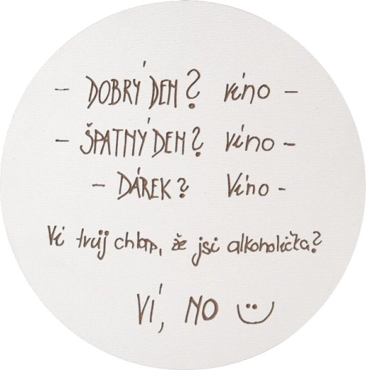 Lesen podstavek z motivom Vino 10 cm