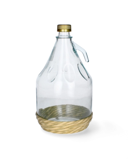 Demižon DAMA 3 l s steklenico in zaščitnim opletem