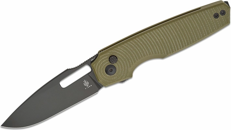 Kizer Dogfish žepni nož 8 cm, črno/zelen, G10