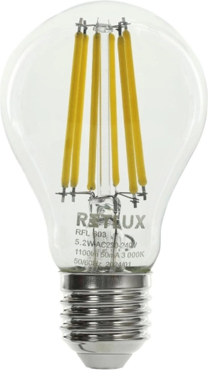 RETLUX A60 E27 5.2 W 1100 lm 3000 K LED filament bulb