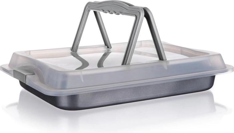 Pekač z nelepljivo prevleko in pokrovom 42 × 29 × 4 cm