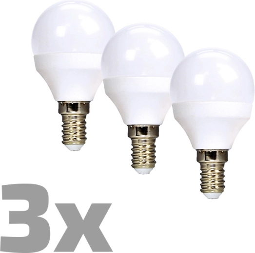 Ecolux LED žarnica miniglobe E14 6 W 3000 K 450 lm (paket 3 kosov)