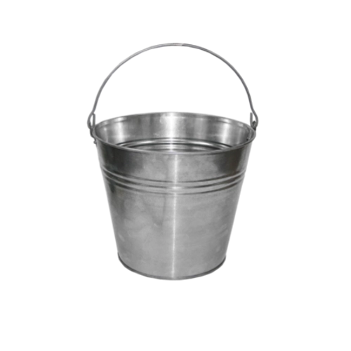 Cinkano vedro 7 l z lesnim ročajem