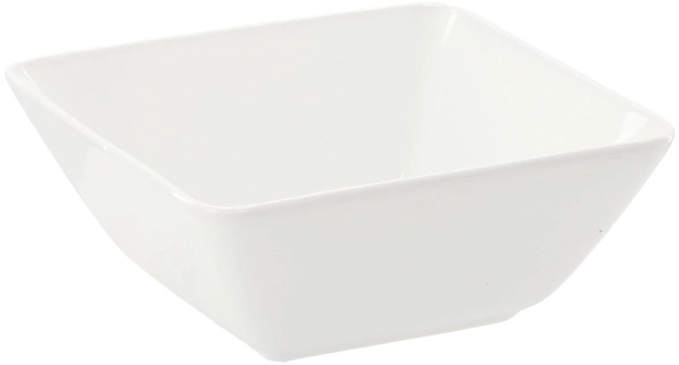 Porcelanasta kvadratna skleda 19 × 19 × 8 cm bela