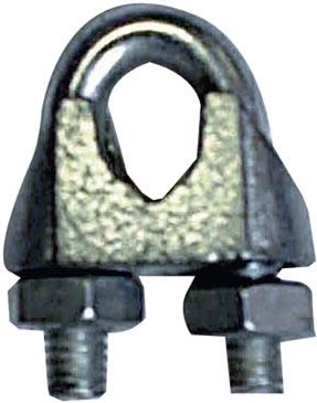 Sponka za jekleno vrv 6 mm, pocinkana (set 10 kos)