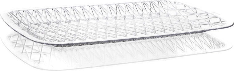 Plastičen pladenj Accasa z imitacijo stekla 41 × 27 × 2 cm, prozoren