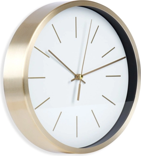 Wall clock white and gold 25 cm