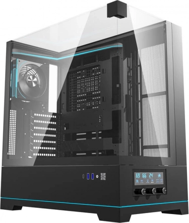 Ohišje Darkflash DY450 PRO s ventilatorjem črno