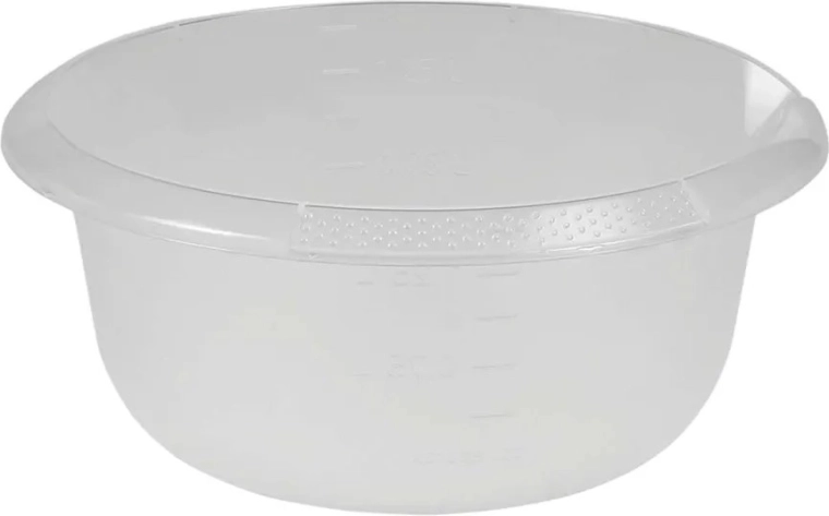 Prozorna okrogla posoda z izlivom 20 cm, 1,5 l