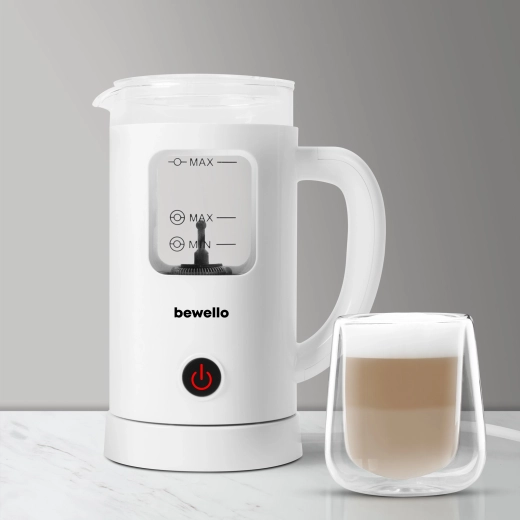 Bewello Electric Milk Frother, White
