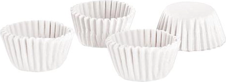 Papirnati košarici za mini mafine TORO, beli, 100 kos
