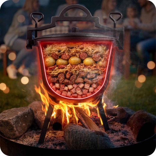 Stabilno kuhanje nad ognjem s trinožnikom