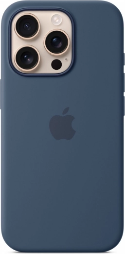 Silikonski ovitek MagSafe za iPhone 16 Pro – denim