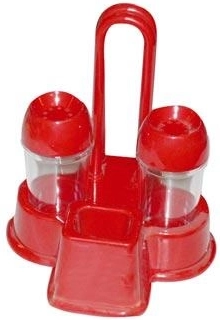Komplet plastičnih solnic s stojalom, mešane barve (2 kosa)