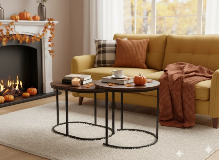 Dizajn v lesnem dekorju in črni kovini