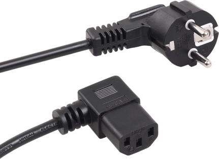 Napajalni kabel z ukrivljenim priključkom 3 pin 5M EU