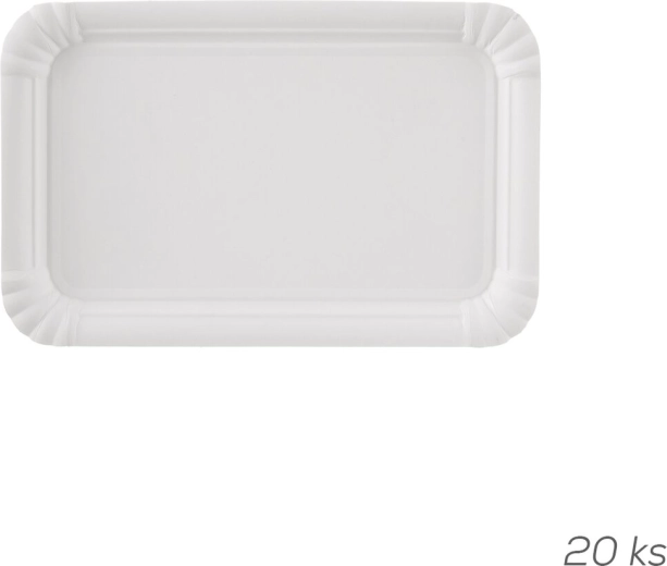Papirnat pladenj za enkratno uporabo 19,5 × 13 cm (20 kos)