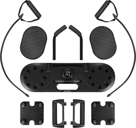 Multifunkcijska vadbena deska 3-v-1 za sklece, core in elastike HMS