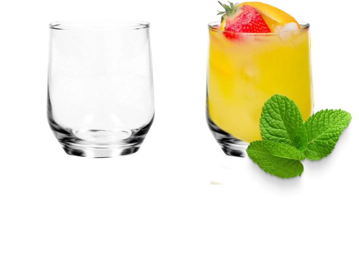 Set kozarcev 205 ml iz prozornega stekla, 6 kosov