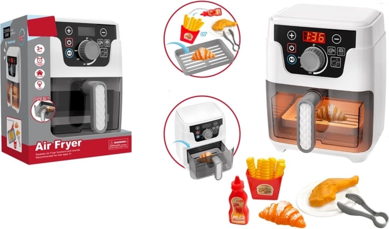 Otroška friteza air fryer s svetlobnimi učinki in zvoki