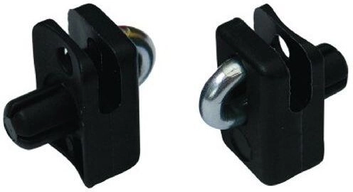 Stainless steel tension wire clip, black (10 pcs)