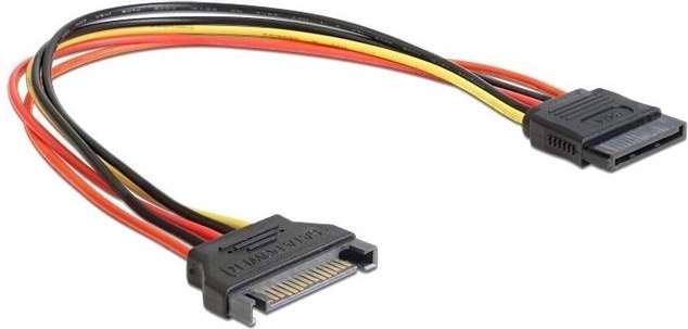 Podaljševalni napajalni kabel SATA 15‑pin M/F 30 cm