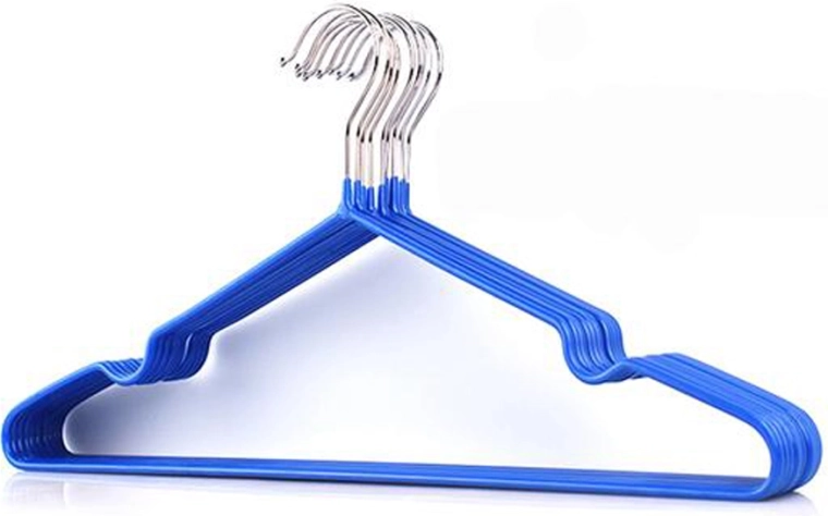 Kovinske obešalnike TORO, 6 kosov, modra