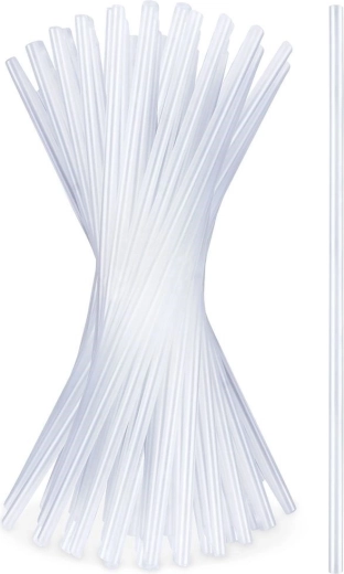 Prozorne slamice 22 cm, 50 kos