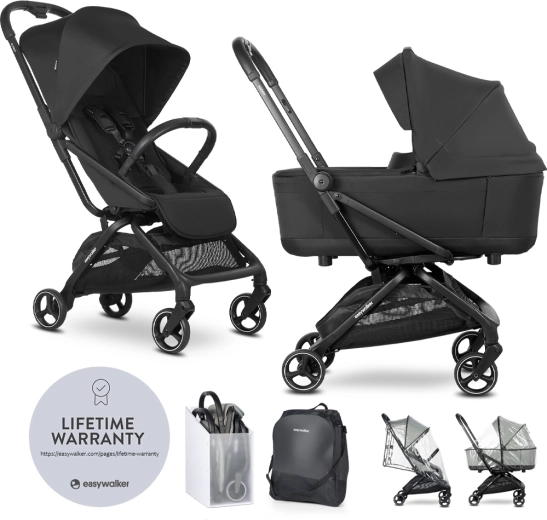 Easywalker Rockey S kombiniran otroški voziček Pure Black