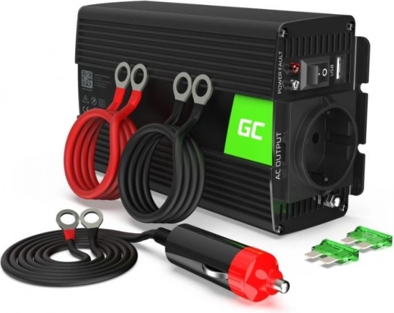 pretvornik napetosti green cell 12v na 230v 300 w (modificiran sinus)