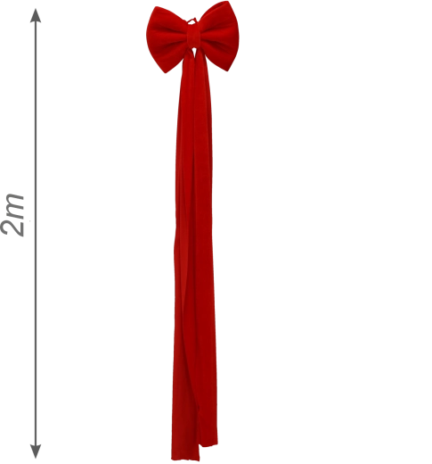 Božični dekorativni trak (kokarda) rdeč 40 × 200 cm – 1 kos