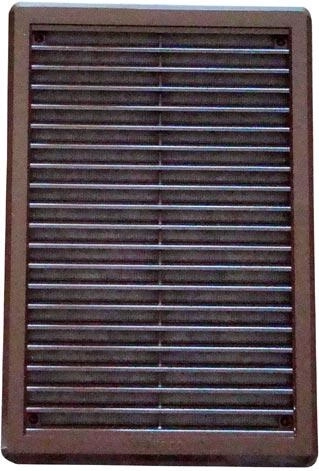 Prezračevalna rešetka z mrežico 200 × 300 mm, rjava