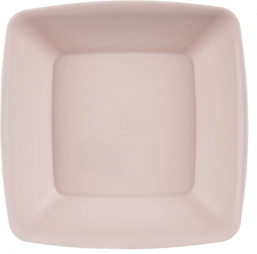 Globok krožnik SANDY iz plastike (UH) v starorožnati barvi 17,5 × 17,5 cm