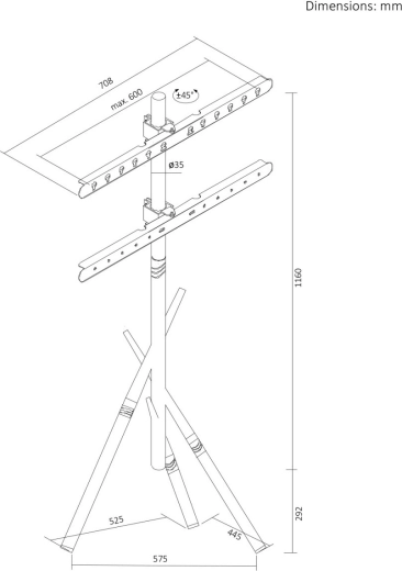 Široka združljivost z VESA do 600 × 400 mm