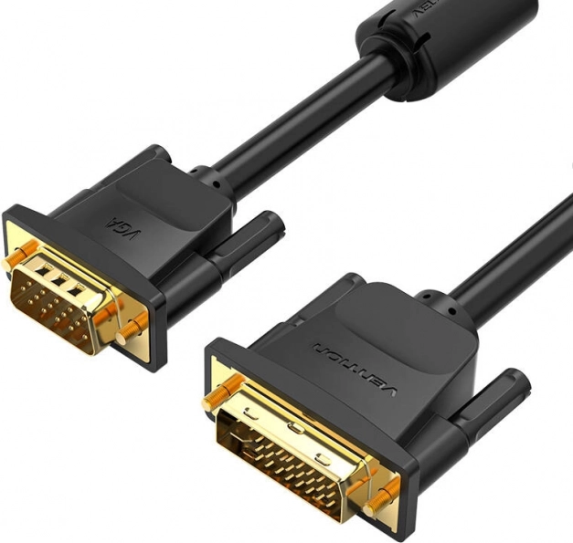 Vention DVI (24+5) na VGA kabel 3 m, Full HD 1080p, črn