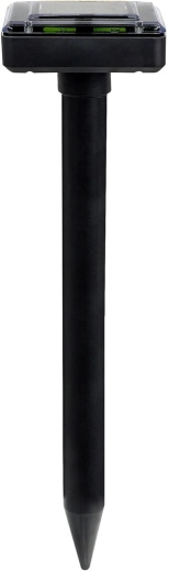 Solarni odganjalec krtov in glodavcev z vibracijami, črno‑zelen