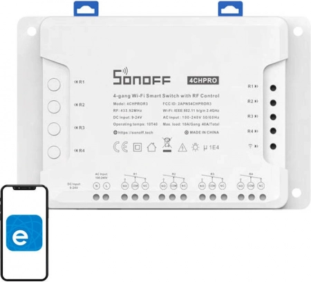 Wi-Fi pametno stikalo Sonoff 4CHPRO R3
