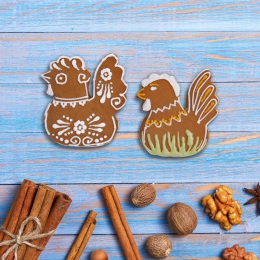 Cute chicken motif