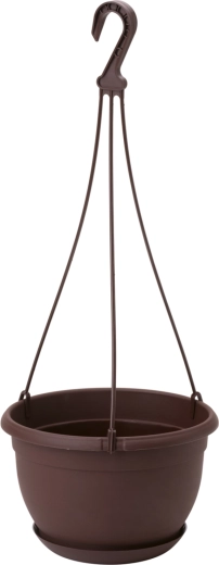 Viseči cvetlični lonec Malta 27 cm rjav