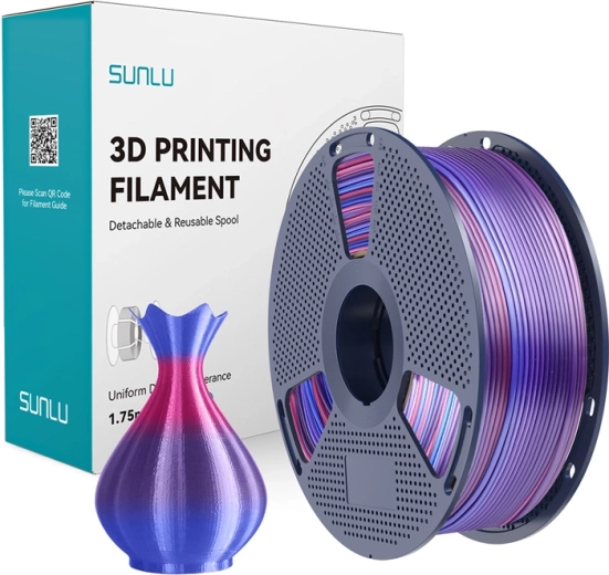 Sunlu PLA+ Silk filament mavrica 02 1,75 mm 1 kg