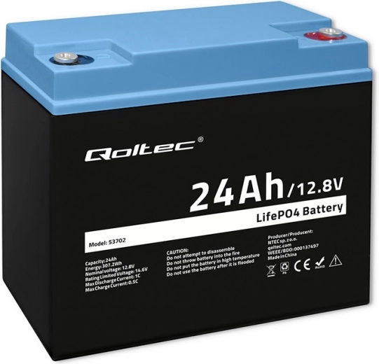 Akumulator LiFePO4 litijevo-železofosfatni 12.8V 24Ah 307.2Wh z BMS