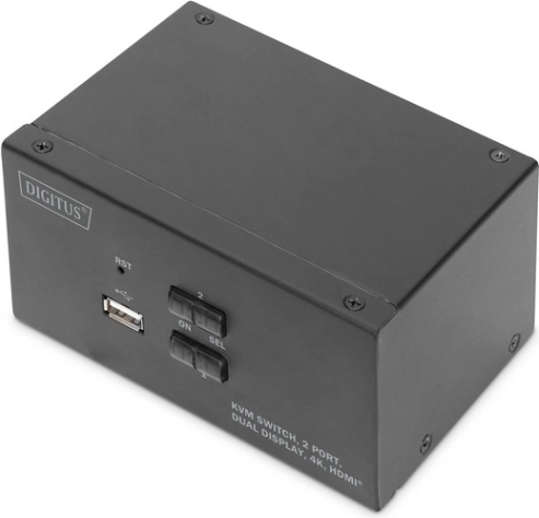 2-portno HDMI KVM stikalo za dva monitorja 4K 30 Hz
