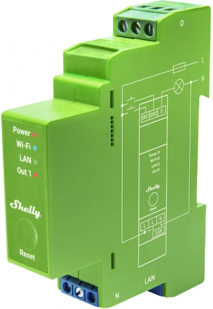 Shelly Pro Dimmer 1 – enokanalski pametni zatemnilnik za DIN letev