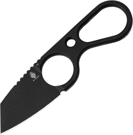 Kizer Bowtie vratni nož iz jekla D2, črn