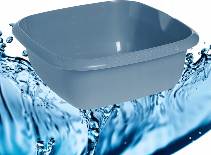 Kvadratna plastična posoda z izlivom 8 l Nordic Blue 34 × 34 cm
