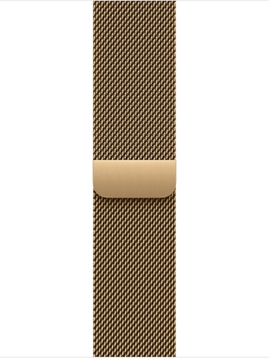 Milanski pašček v svetlo zlati barvi za ohišje velikosti 40 mm
