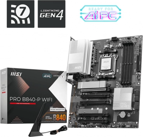 msi pro b840-p wifi – osnovna plošča atx za amd am5